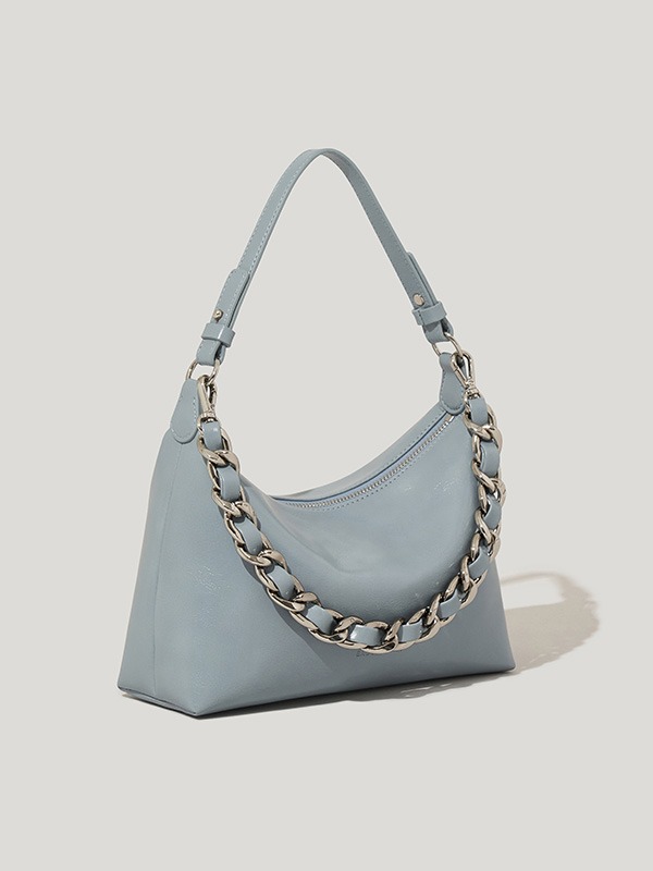 체인 미니 숄더백 Chain Mini Shoulder bag - 스카이 블루